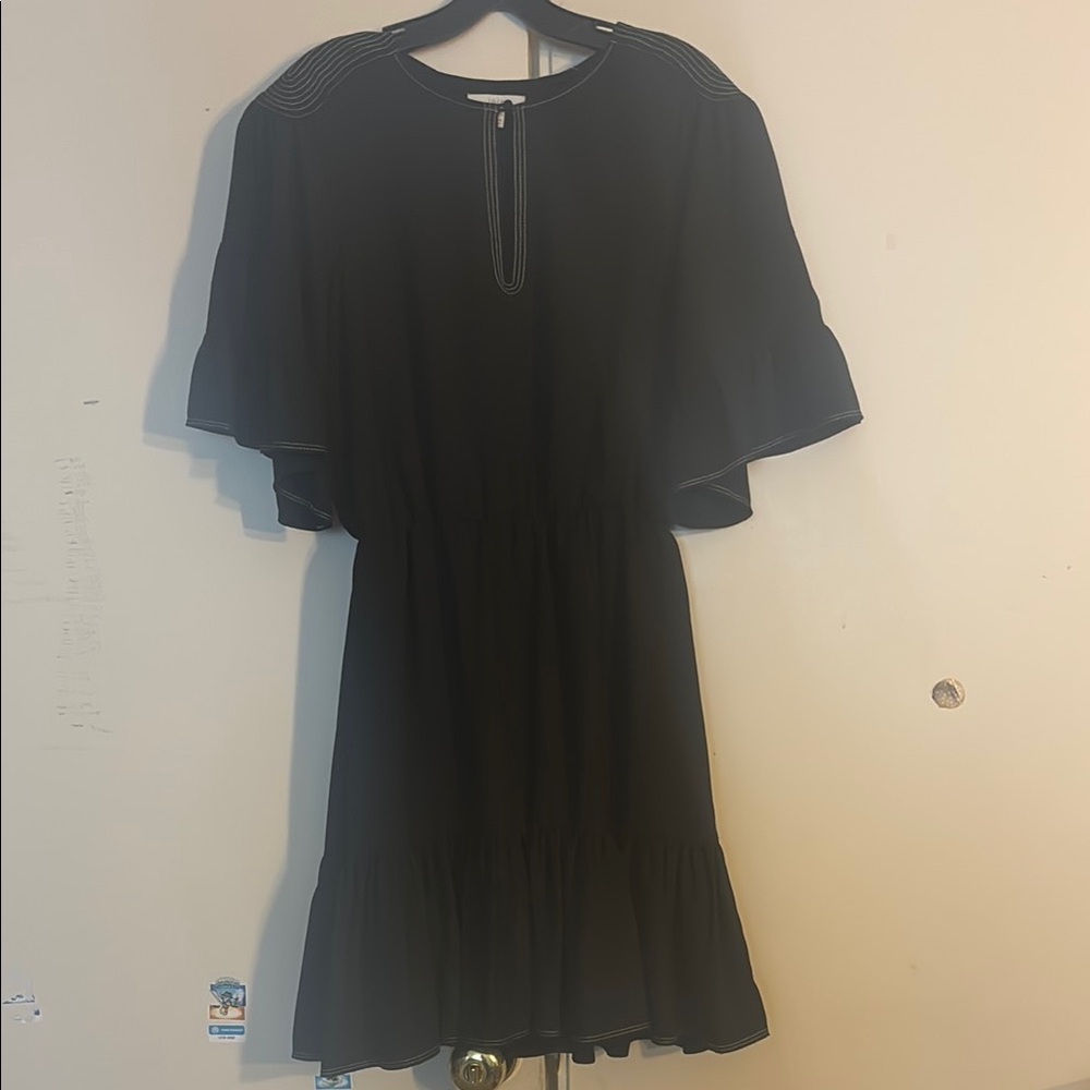 Joie Black Ruffle Sleeve Dress